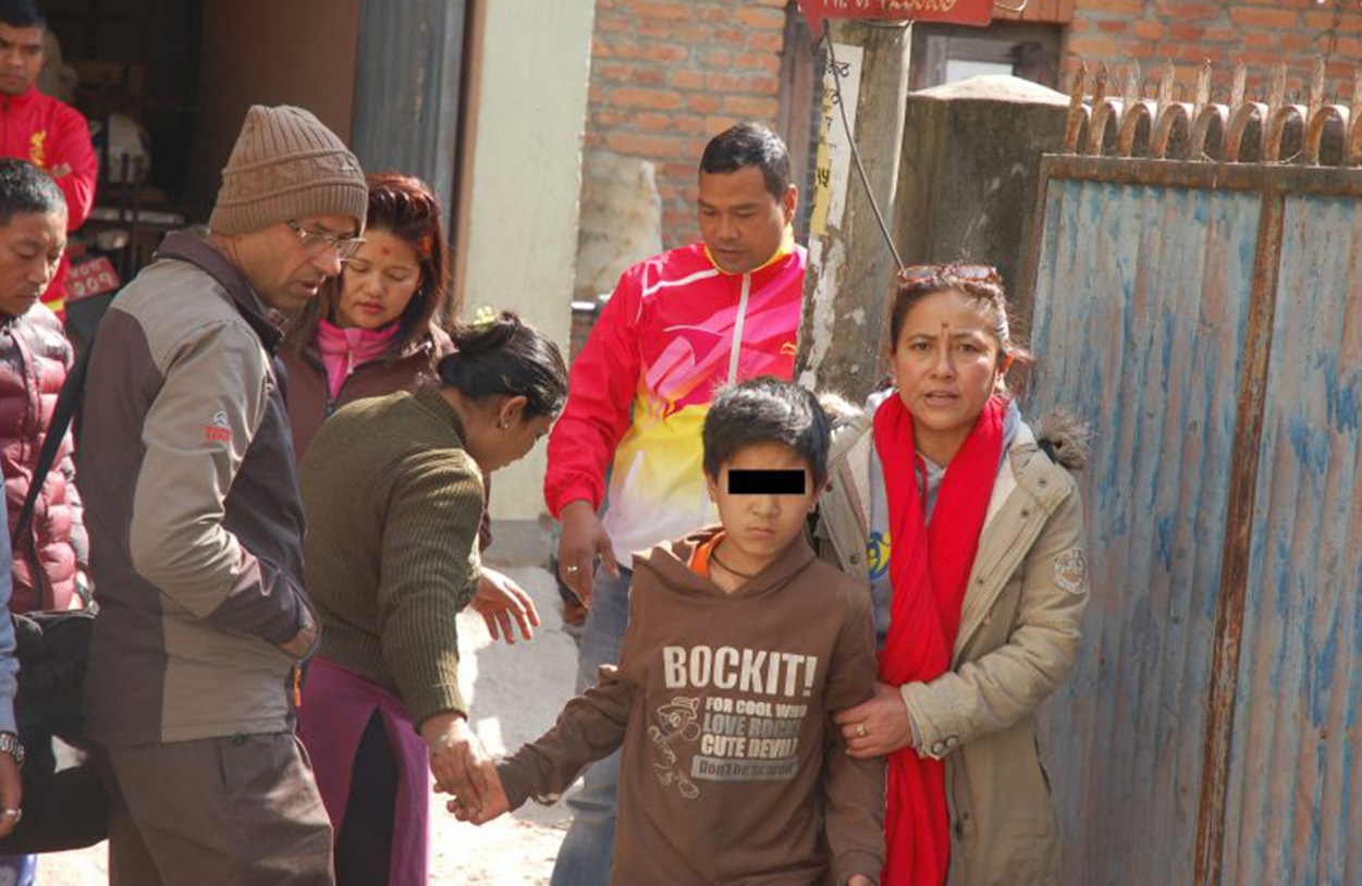 Children being saved in Nepal